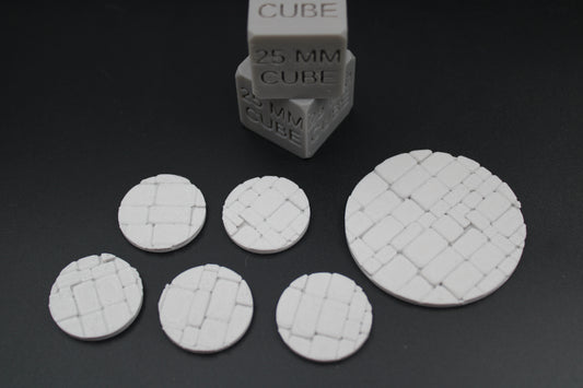 Miniature Bases Stone Brick 25mm 50mm Set Miniature Dnd RPG wargame skirmish