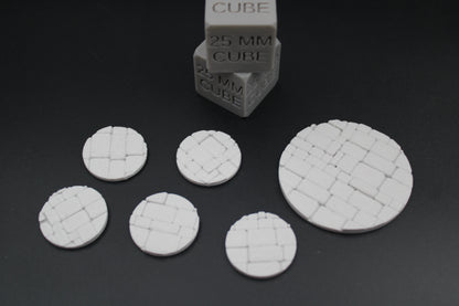 Miniature Bases Stone Brick 25mm 50mm Set Miniature Dnd RPG wargame skirmish