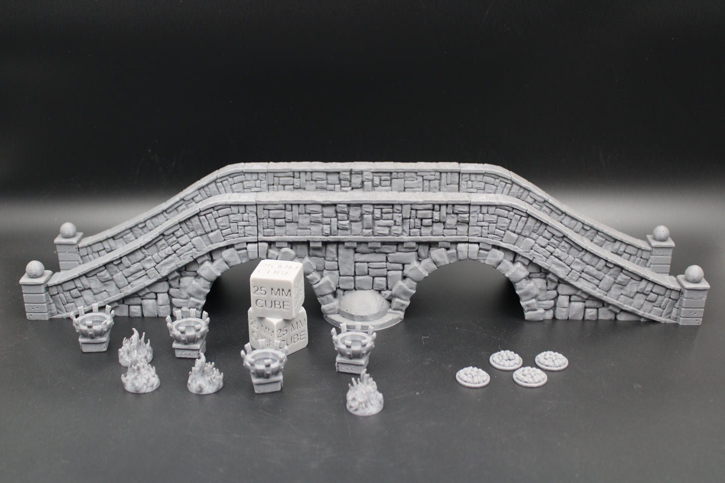 Tabletop Terrain Fantasy Large Modular Stone Bridge Dnd RPG wargame skirmish 28-32mm
