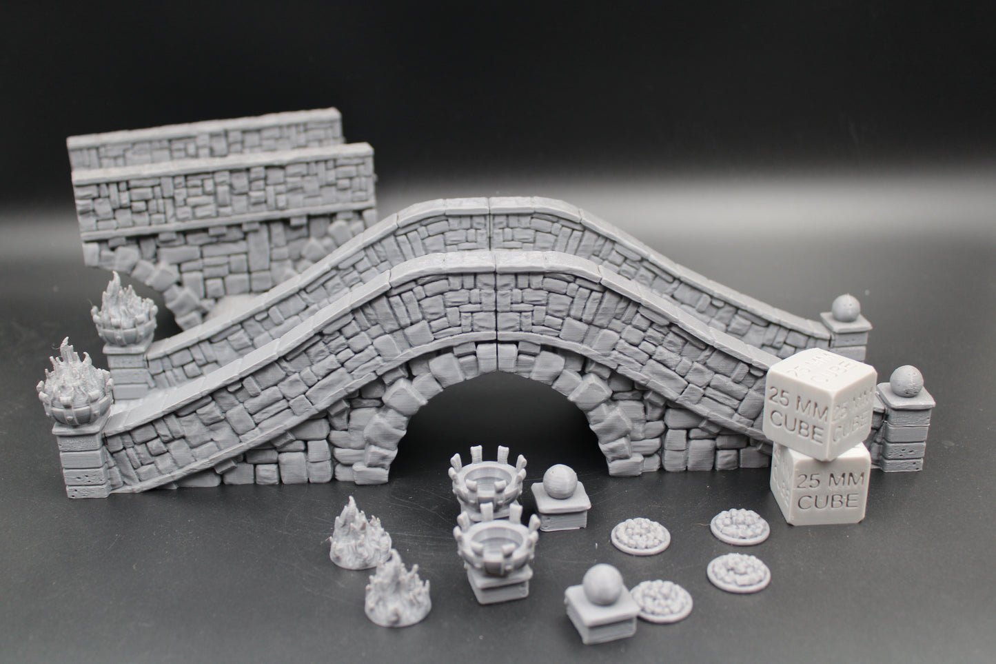 Tabletop Terrain Fantasy Large Modular Stone Bridge Dnd RPG wargame skirmish 28-32mm