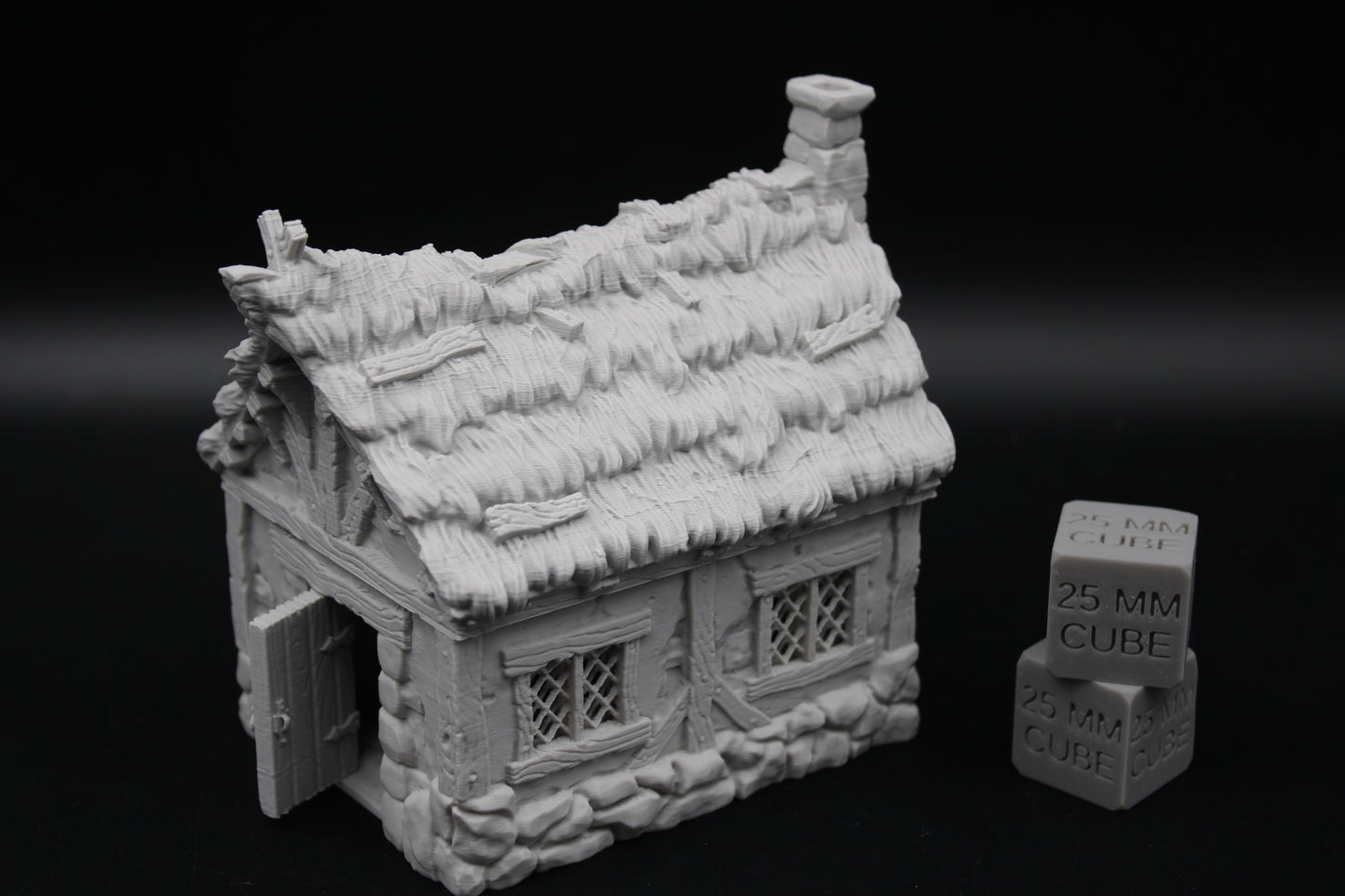 Tabletop Terrain Tiny Cottage House Thatch Roof Dnd RPG wargame skirmish 28mm