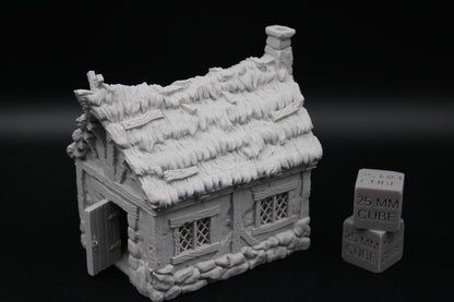 Tabletop Terrain Tiny Cottage House Thatch Roof Dnd RPG wargame skirmish 28mm