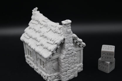 Tabletop Terrain Tiny Cottage House Thatch Roof Dnd RPG wargame skirmish 28mm