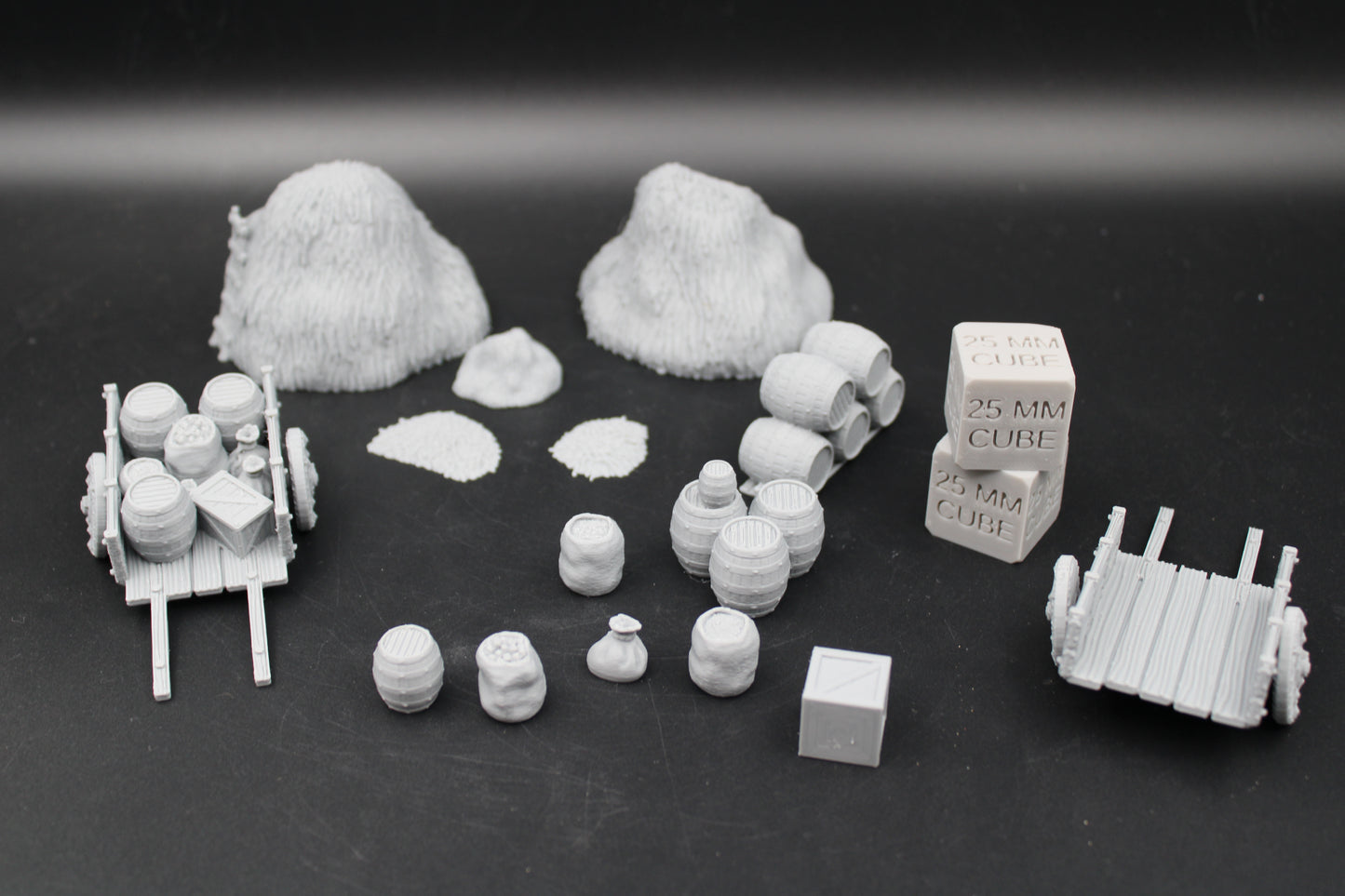Tabletop Terrain Fantasy Hiding Hay Carts Farm Market Scatter Dnd RPG wargame skirmish 28mm