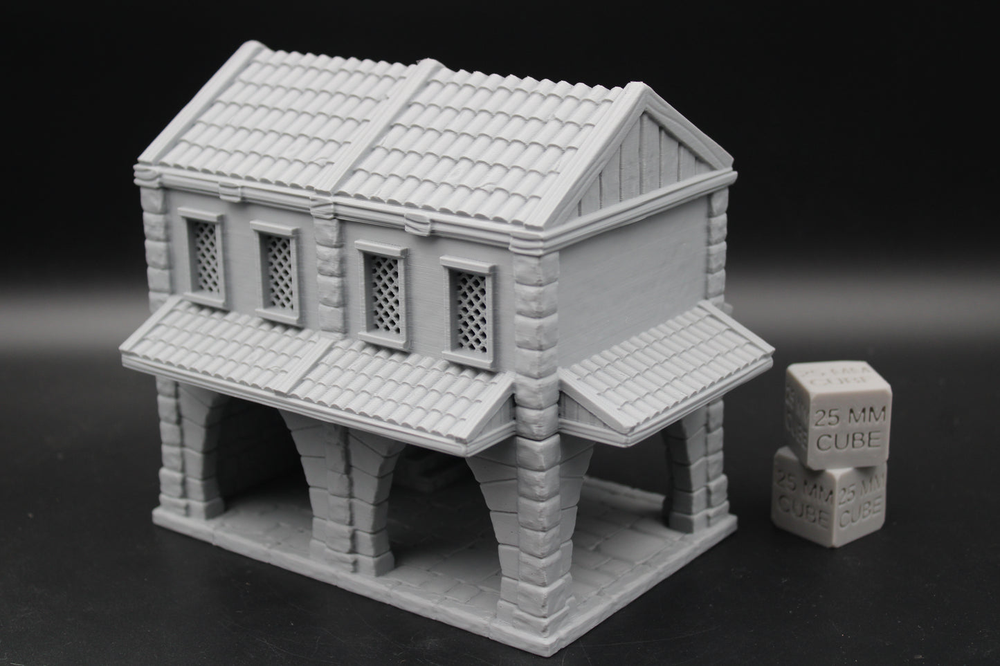 Tabletop Terrain Merchant Depot Warehouse Storehouse Dnd Rpg Wargame Skirmish 28-32mm