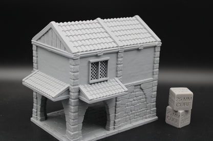 Tabletop Terrain Merchant Depot Warehouse Storehouse Dnd Rpg Wargame Skirmish 28-32mm