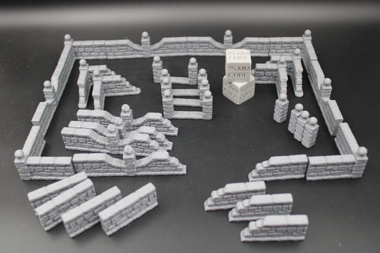 Tabletop Terrain Low Estate Manor Stone Walls Rpg Wargame Skirmish 28-32mm