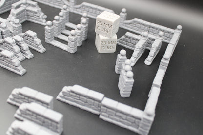 Tabletop Terrain Low Estate Manor Stone Walls Rpg Wargame Skirmish 28-32mm