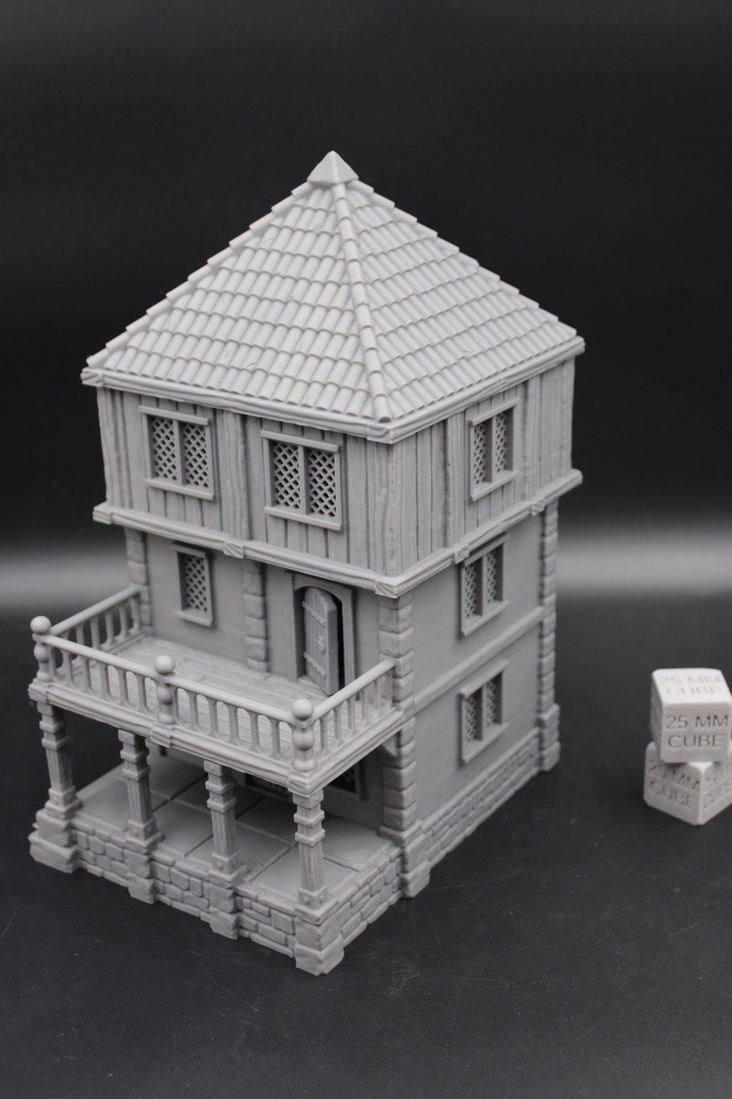 Tabletop Terrain Seaside Manor Tile Roof House Dnd Rpg Wargame Skirmish 28-32mm