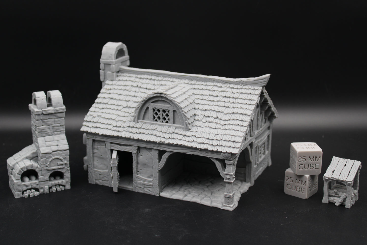 Tabletop Terrain Bakery Cottage House Dnd RPG wargame skirmish 28-32mm