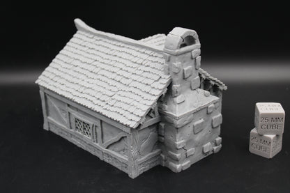 Tabletop Terrain Cottage House Dnd RPG wargame skirmish 28 32mm