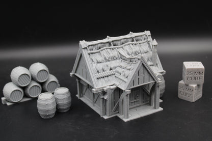 Tabletop Terrain Fantasy Ale Wine Storehouse Warehouse Dnd RPG wargame skirmish 28mm