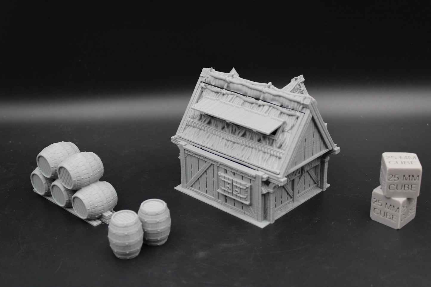 Tabletop Terrain Fantasy Ale Wine Storehouse Warehouse Dnd RPG wargame skirmish 28mm