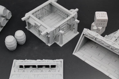 Tabletop Terrain Fantasy Ale Wine Storehouse Warehouse Dnd RPG wargame skirmish 28mm