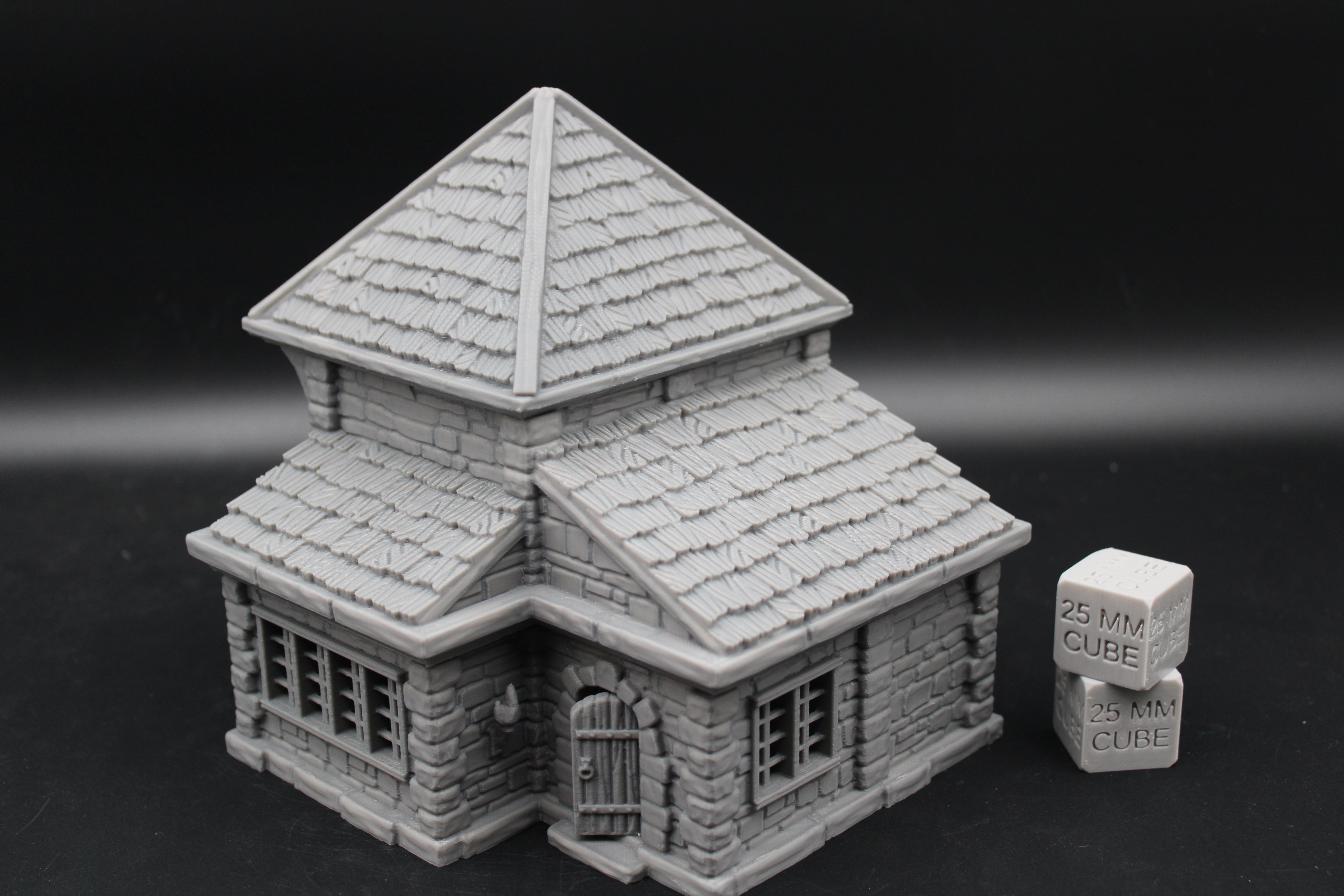 Tabletop Terrain Seaside Wood Roof 2 Story House Dnd Rpg Wargame Skirm ...