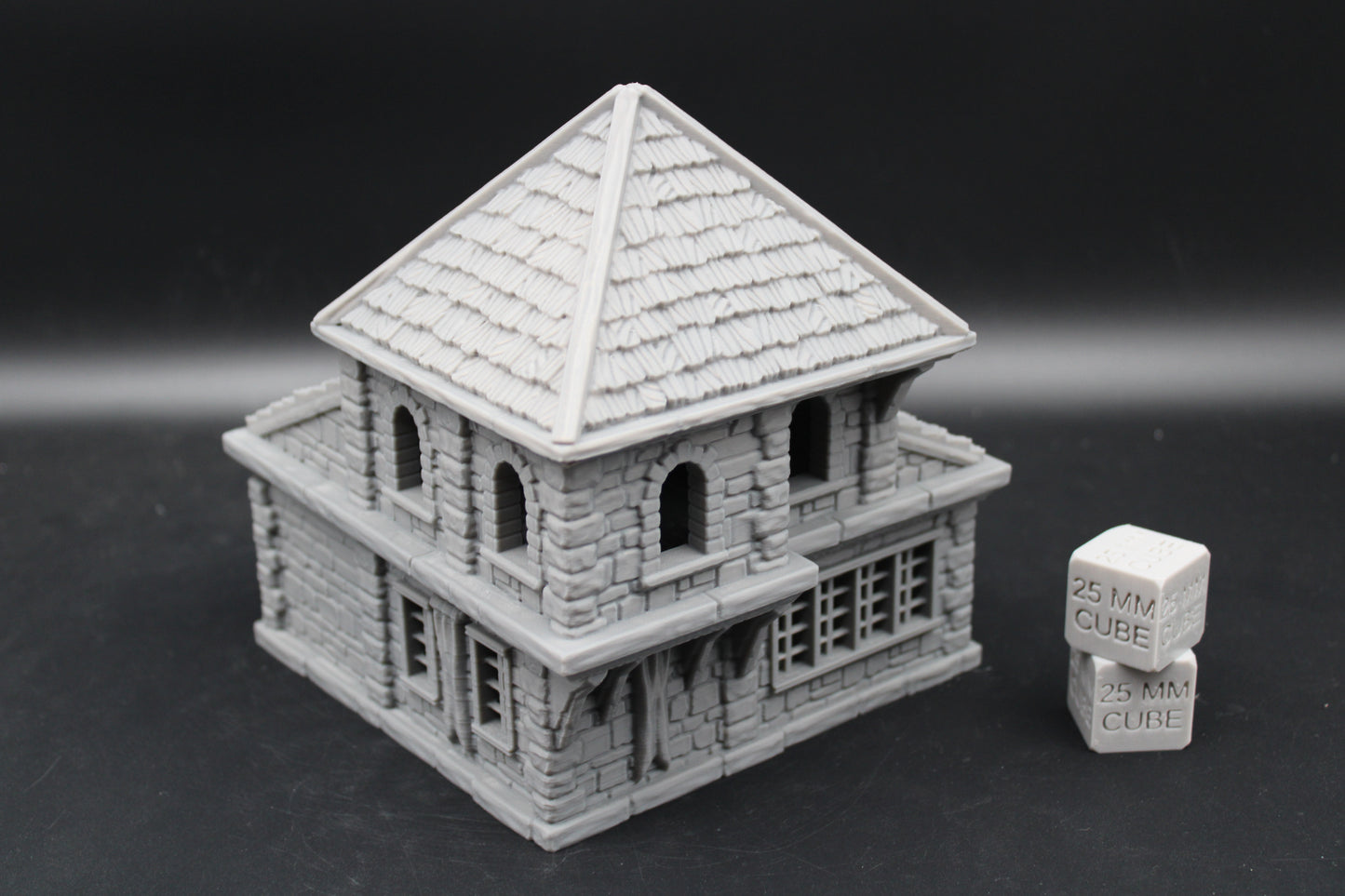 Tabletop Terrain Seaside Wood Roof 2 Story House Dnd Rpg Wargame Skirmish 28-32mm