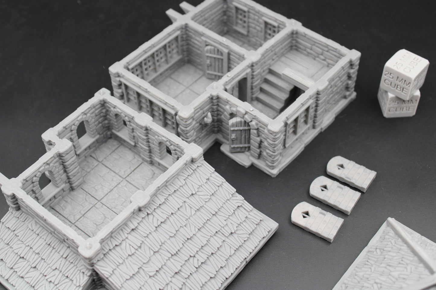 Tabletop Terrain Seaside Wood Roof 2 Story House Dnd Rpg Wargame Skirmish 28-32mm