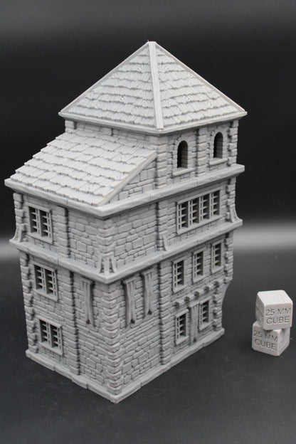 Tabletop Terrain Seaside Wood Roof 4 Story House Dnd Rpg Wargame Skirmish 28-32mm