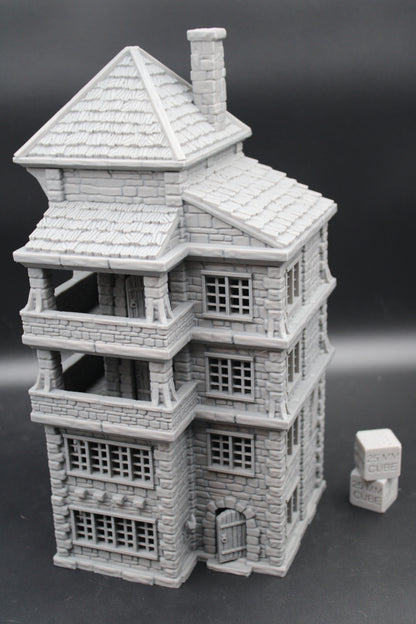 Tabletop Terrain Seaside Wood Roof 5 Story House Dnd Rpg Wargame Skirmish 28-32mm