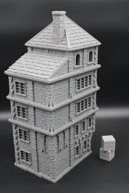 Tabletop Terrain Seaside Wood Roof 5 Story House Dnd Rpg Wargame Skirmish 28-32mm