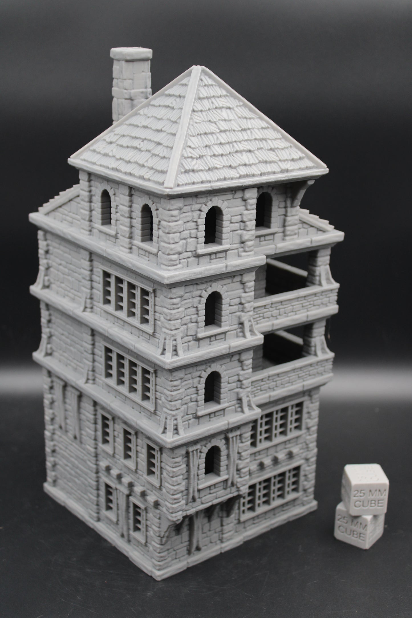 Tabletop Terrain Seaside Wood Roof 5 Story House Dnd Rpg Wargame Skirmish 28-32mm