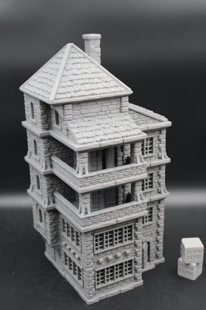 Tabletop Terrain Seaside Wood Roof 5 Story House Dnd Rpg Wargame Skirmish 28-32mm