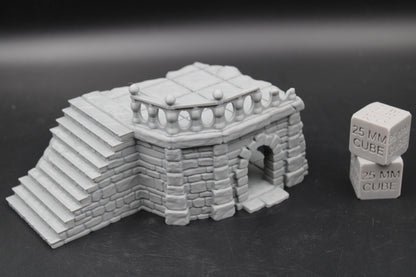 Tabletop Terrain Seaside Manor House Ruin Dnd Rpg Wargame Skirmish 28-32mm