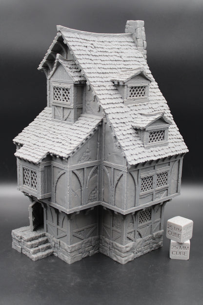Tabletop Terrain Large 4 story Medieval Estate House Dnd RPG wargame skirmish 28mm