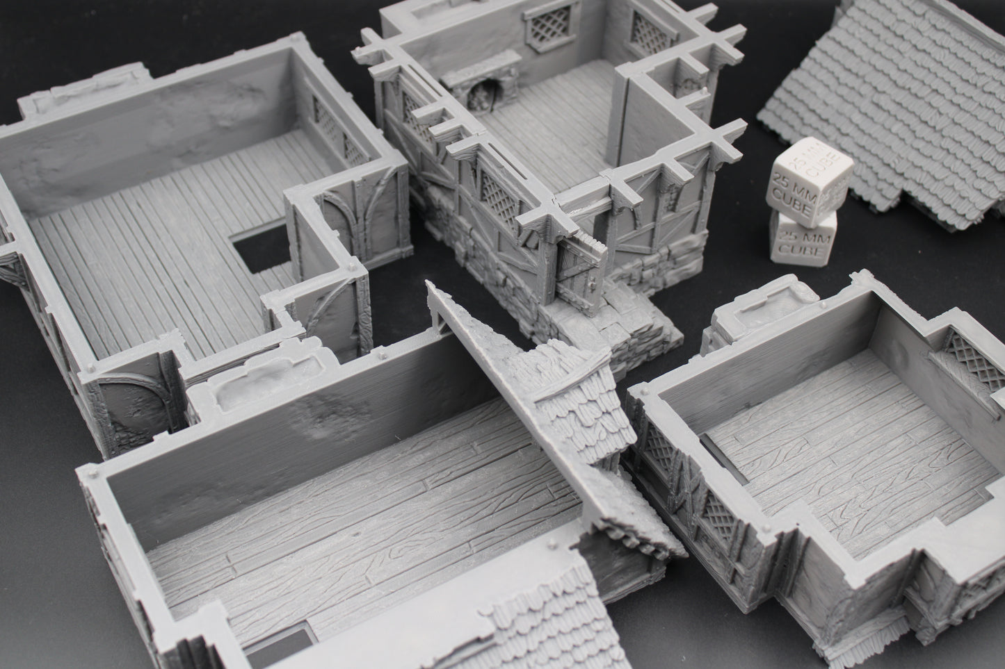 Tabletop Terrain Large 4 story Medieval Estate House Dnd RPG wargame skirmish 28mm