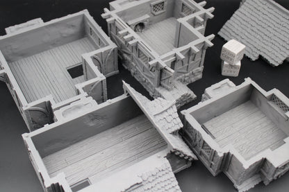 Tabletop Terrain Large 4 story Medieval Estate House Dnd RPG wargame skirmish 28mm