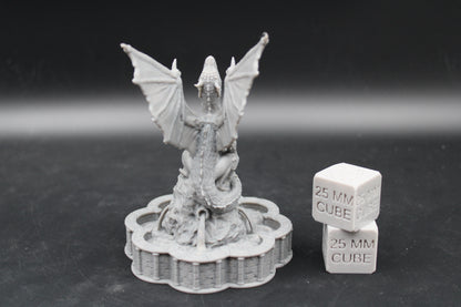Tabletop Terrain Fantasy Dragon Wurm Fountain Statue Dnd RPG wargame skirmish 28-32mm