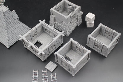 Tabletop Terrain Fantasy Watch Tower Wood Roof Window Dnd RPG wargame skirmish 28-32mm