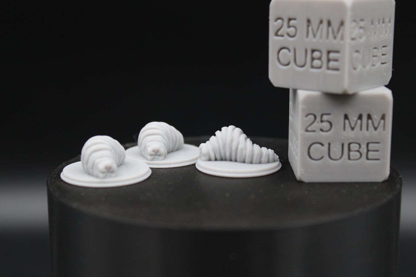 Maggot Grub Worm Carrion Flesh Larva Set of 3 28mm 32mm Miniature Dnd RPG Skirmish