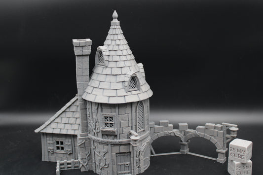 Tabletop Terrain Fantasy Young Wizard Tower House Dnd RPG wargame skirmish 28mm