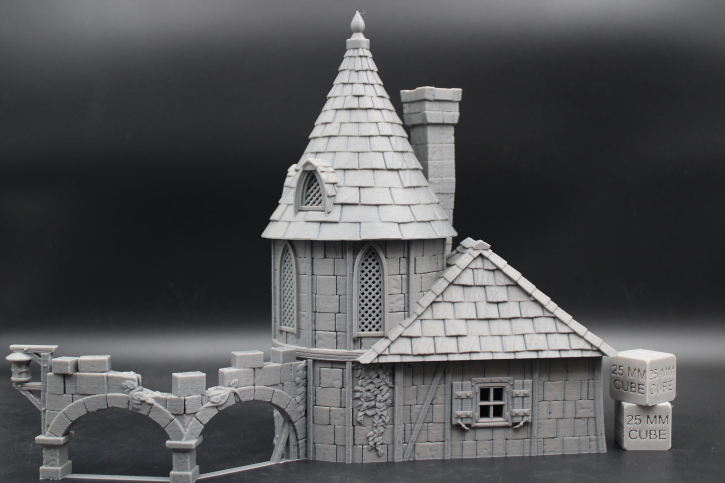 Tabletop Terrain Fantasy Young Wizard Tower House Dnd RPG wargame skirmish 28mm