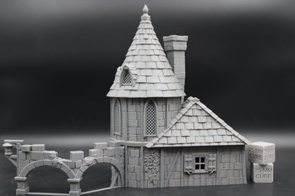 Tabletop Terrain Fantasy Young Wizard Tower House Dnd RPG wargame skirmish 28mm