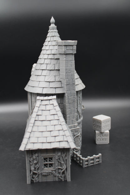 Tabletop Terrain Fantasy Young Wizard Tower House Dnd RPG wargame skirmish 28mm