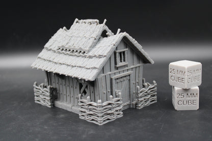 Tabletop Terrain Fantasy Garden Cottage House Dnd RPG wargame skirmish 28mm
