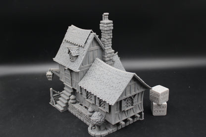 Tabletop Terrain Fantasy Bi Level Cottage House Dnd RPG wargame skirmish 28mm