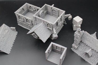 Tabletop Terrain Fantasy Bi Level Cottage House Dnd RPG wargame skirmish 28mm