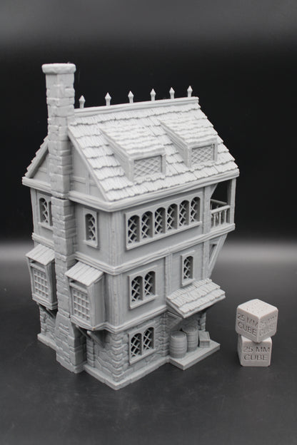 Tabletop Terrain Seaside Wood Roof Merchant Trader House Dnd Rpg Wargame Skirmish 28-32mm