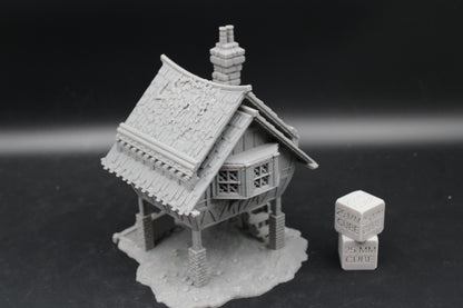Tabletop Terrain Fantasy Lookout Cabin Dnd RPG wargame skirmish 28mm
