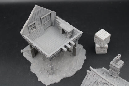 Tabletop Terrain Fantasy Lookout Cabin Dnd RPG wargame skirmish 28mm