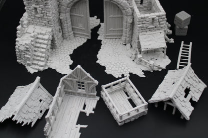 Tabletop Terrain Fantasy Tower Castle Gate Ruin Dnd RPG Wargame Skirmish 28mm
