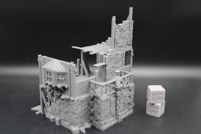 Tabletop Terrain Fantasy Manor House Estate Ruin Dnd RPG wargame skirmish 28mm