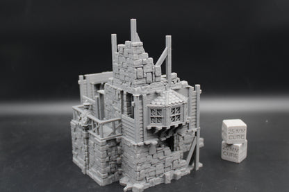 Tabletop Terrain Fantasy Manor House Estate Ruin Dnd RPG wargame skirmish 28mm