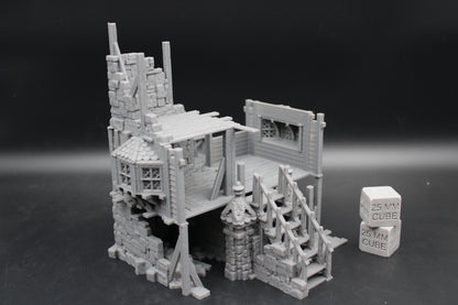 Tabletop Terrain Fantasy Manor House Estate Ruin Dnd RPG wargame skirmish 28mm