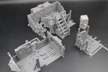 Tabletop Terrain Fantasy Manor House Estate Ruin Dnd RPG wargame skirmish 28mm