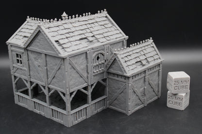 Tabletop Terrain Plaster Cob House 7of19 Town City Dnd RPG wargame skirmish 28-32mm