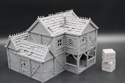 Tabletop Terrain Plaster Cob House 7of19 Town City Dnd RPG wargame skirmish 28-32mm